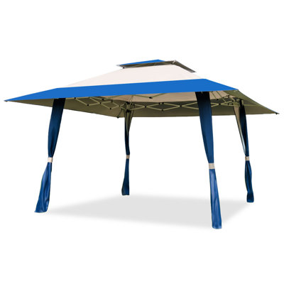 CostwayFolding Awning Garden 13 Ft. W x 13' x 13' Folding Outdoor Awning Canopy